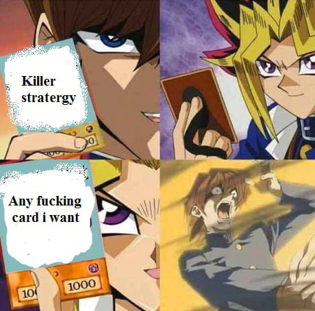 Yugi and everyone else never cheat. they just get super lucky even when hope seems lost.