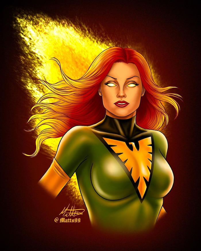 Jean Grey (Phoenix Green Uniform) by Matt S - 9GAG