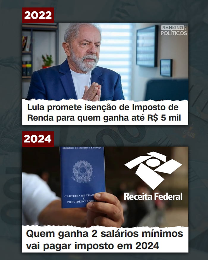 MAIS IMPOSTO PARA OS POBRES! Hoje, a renda das pessoas que ganham 2 ...