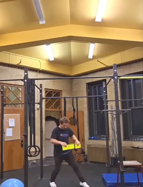 Guy pulled off this trick using a bar