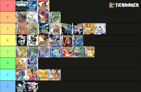 Tier list the Pokémon main series games!