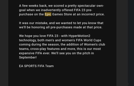 EA's Epic Mistake Allowed FIFA 23 to Be Pre-Purchased for $0.06
