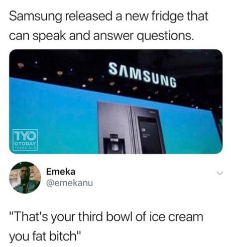 Talking fridge