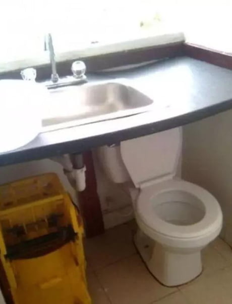 Pissing sink school toilet