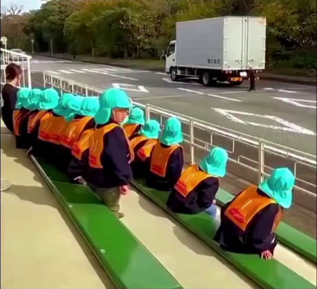 Japanese children learn the hard way...