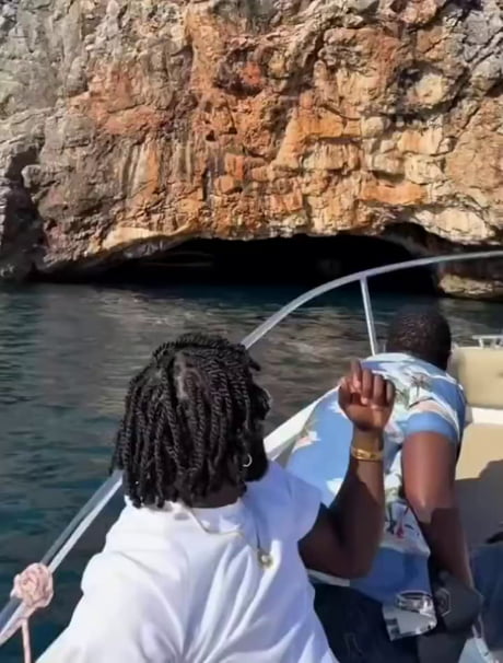 People were quietly enjoying a natural cave scenery until...