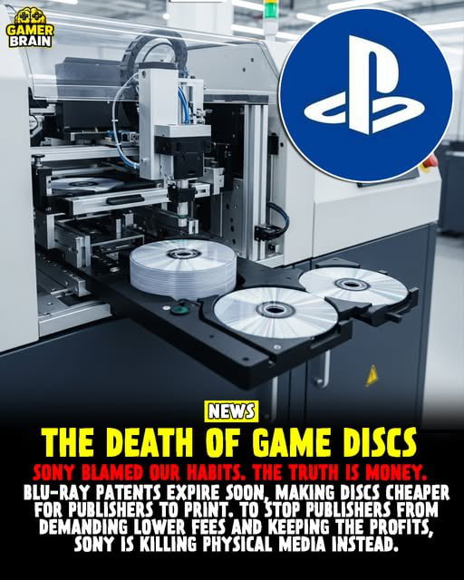 By forcing everyone into a digital-only ecosystem, they kill the used-game market, eliminate retail competition from local shops, and lock in a permanent, non-negotiable 30% cut of every single game sold.