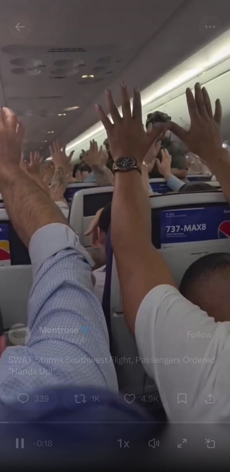SWAT storms southwest flight