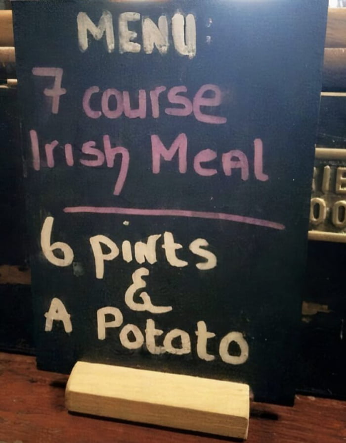 A Traditional Irish Meal 9GAG a-traditional-irish-meal-9gag