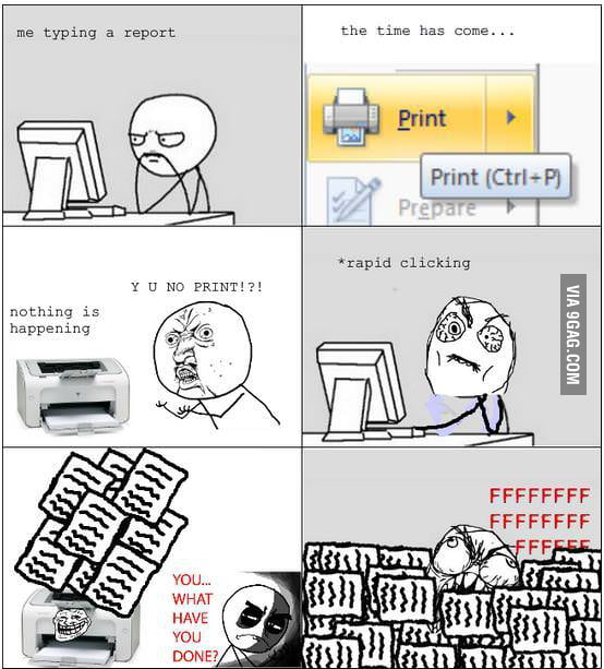 Printer Rage - 9GAG