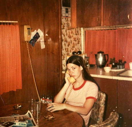On the phone. 1970's.