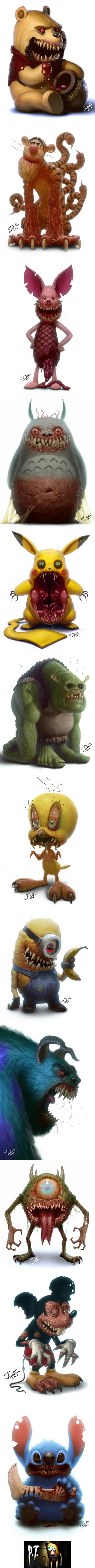 These Monster-Like Cartoon Characters Will Ruin Your Childhood Memories -  9GAG