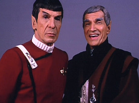 Born 93 Years Ago On October 15 1924 Is Actor Mark Leonard Spock S Dad Sarek Shown Here On The Set Of Star Trek Sharing A Hearty Laugh With His Half Human Son 9gag