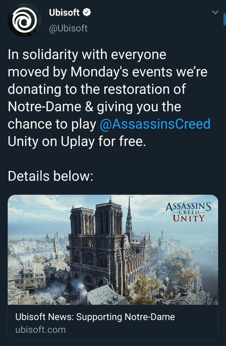 ubisoft giving away assassins creed unity