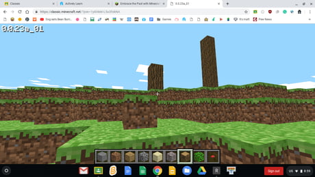 Minecraft Classic Is Now Available To Play In Your Browser With Online Multiplayer Even At School Lol 9gag