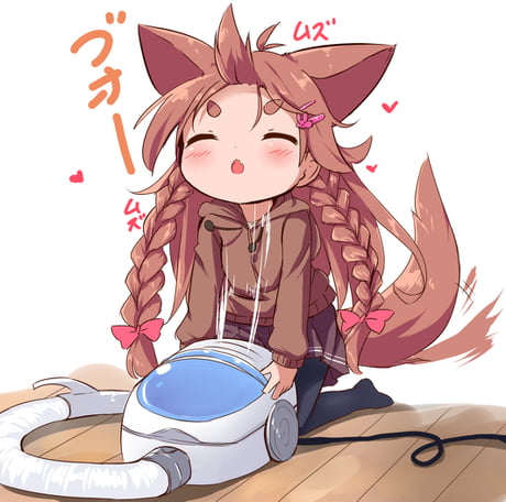 Local fox girl discovers vacuum cleaner - 9GAG Local fox girl discovers vacuum cleaner - 9GAG