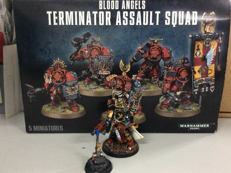 I Was Supposed To Assemble The Blood Angels Terminator Assault Squad At Work But I Forgot My Clippers And Cutter Terminator Captain From Space Marine Heroes 2 Work In Progress 9gag