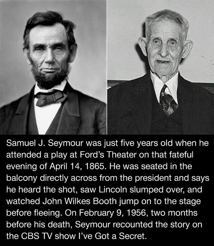 Samuel J. Seymour - the last surviving witness to the Abraham Lincoln ...