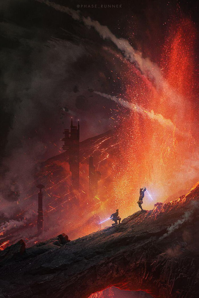 Duel on mustafar Star Wars Wallpaper - 9GAG