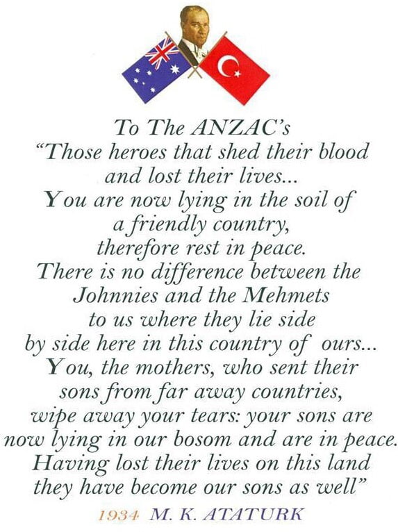 18 March 1915 Gallipoli. Ataturk's message to Anzac mothers... 9GAG