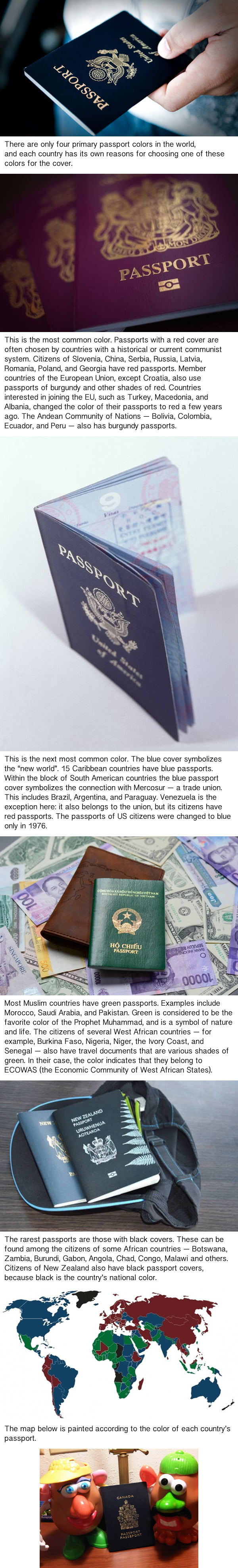 There Are Only Four Passport Colors In The World And This Is The Reason Why 9gag 4380