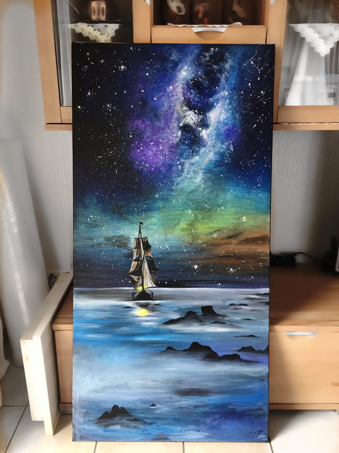 After the hardest time in my life, I painted this to tell myself that I am never alone, there will a way out. Hope u guys like it:)