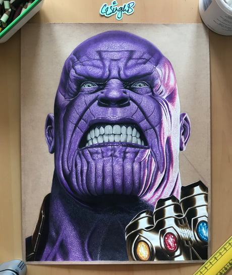 Thanos. Avengers Infinity War. Original Drawing. Fan Art - Etsy