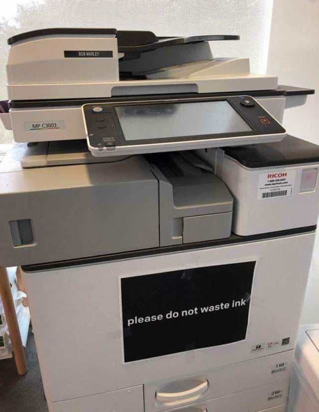 Let's not waste ink
