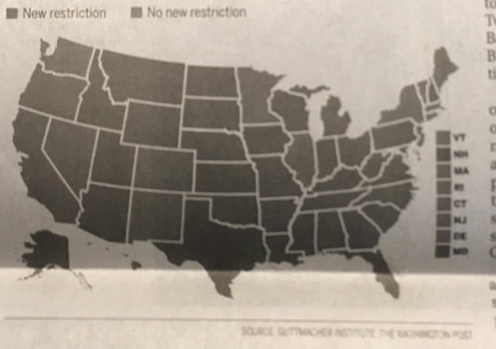 Local newspaper has black and white chart