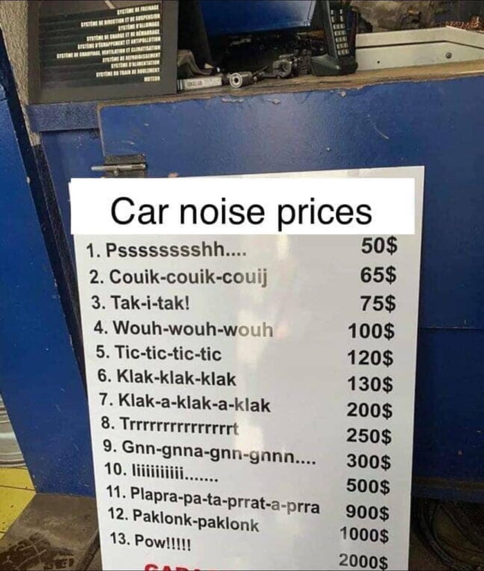 Car noise price for female drivers 9GAG