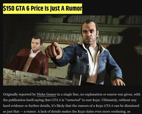 Will GTA 6 cost $150? Probably not, but how much would you pay?