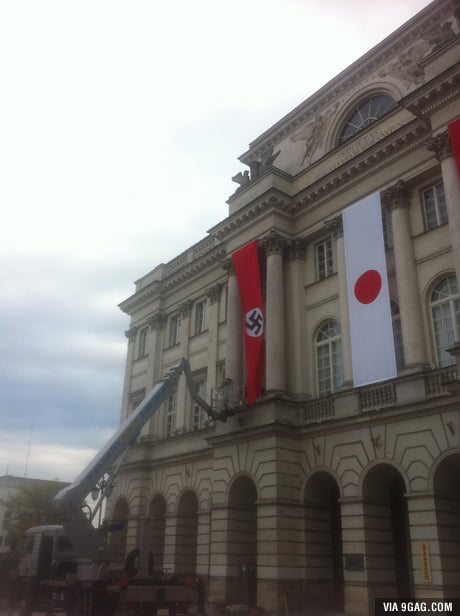 Today new flag was placed over the N. Academy in Warsaw…