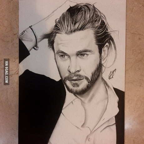 Chris Hemsworth Sketch Art Print for Sale by dixiedynamite  Redbubble