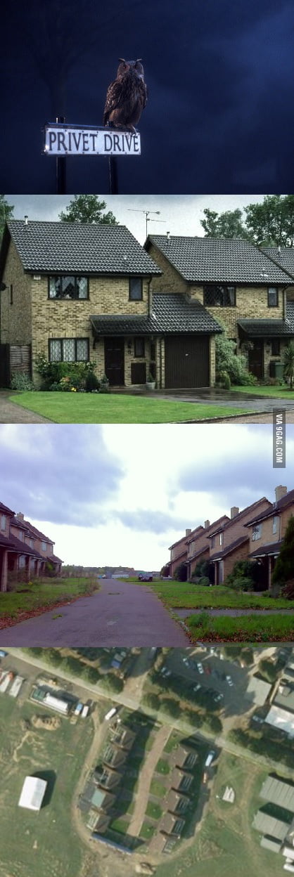 Privet Drive Harry Potter Can Be Seen By Google Maps 9gag