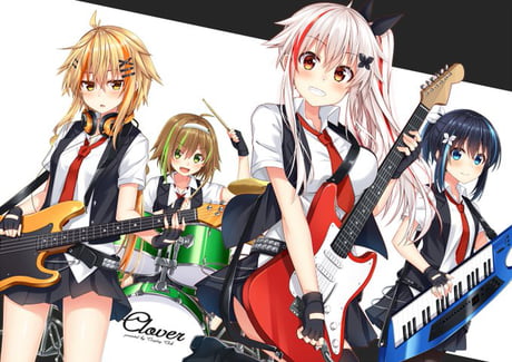 Anime Music Drawing Chibi Guitar rock band piano manga beat png   PNGWing