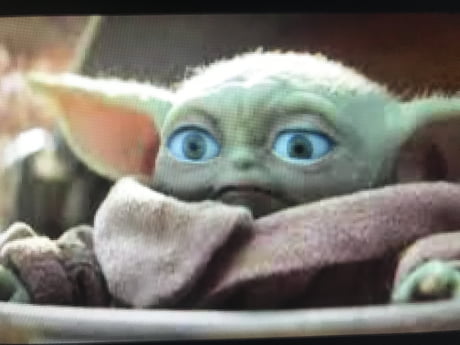 Baby Yoda with Yoda eyes 9GAG