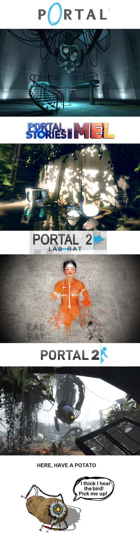 The order in which to get the full Portal game experience (I know Portal  Stories - Mel is not official but it should be) - 9GAG