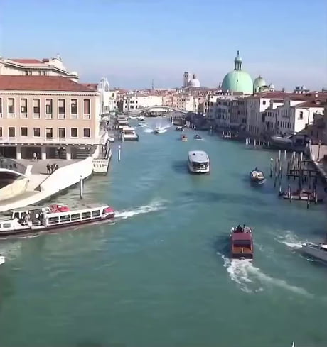 Due to the lack of driveble roads in Venice, that's how ambulances move.