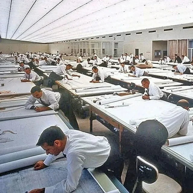 What drafting offices looked like before AutoCAD and digital design took over
