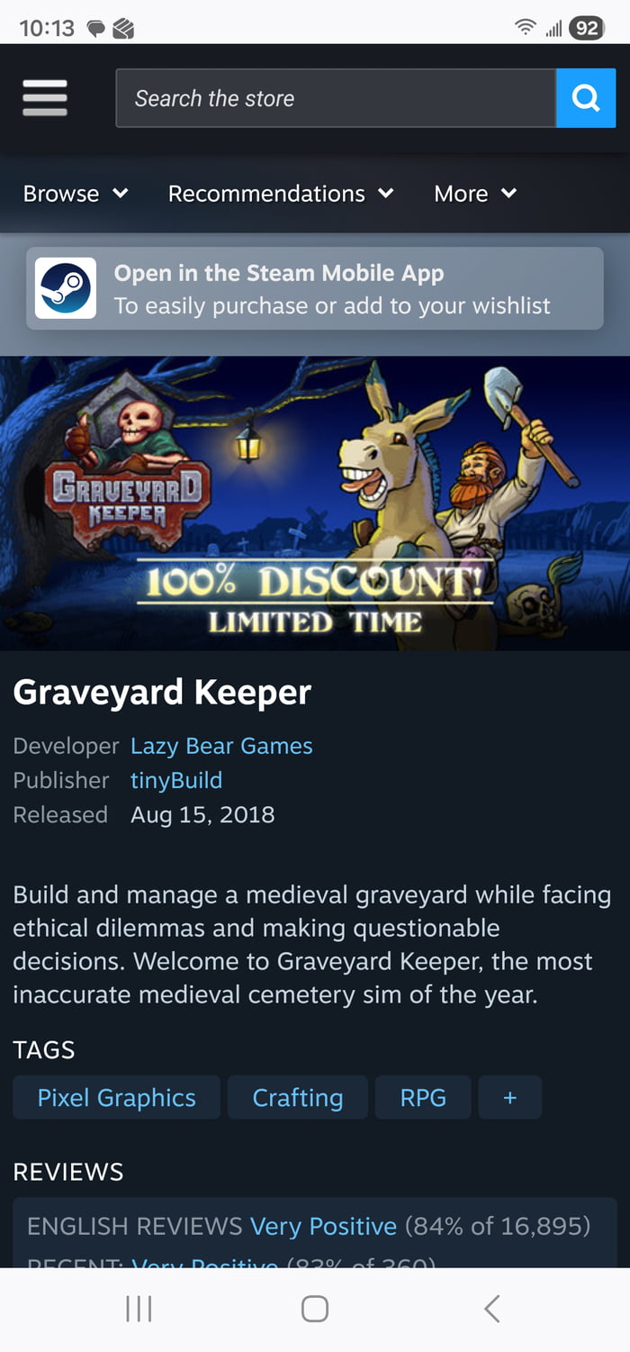 Free on Steam 100% Recommend