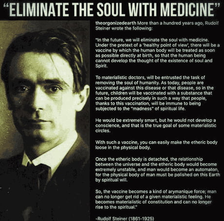 In the future, we will eliminate the soul with medicine - Rudolf Steiner  (1861-1925) - 9GAG