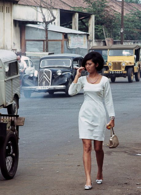 Young Girl on Saigon Street in the 1960s