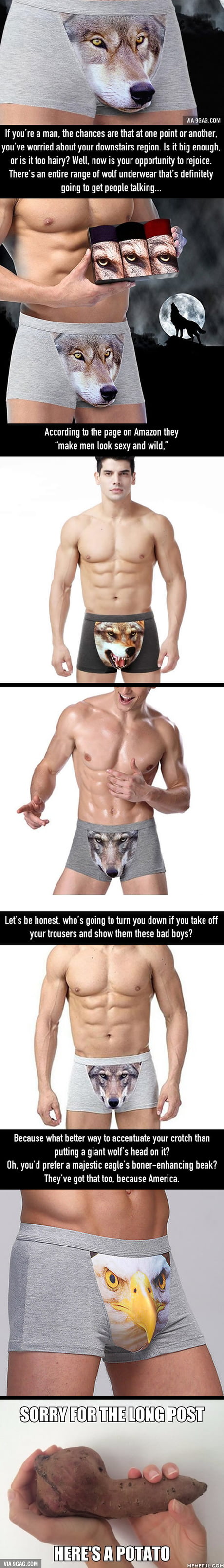 Make Your Junk Look Truly Wild With Wolf Print Underwear - 9GAG