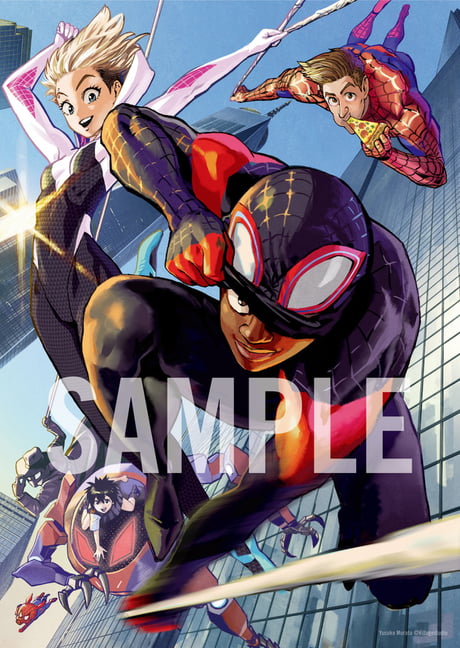 Spider Man Into The Spider Verse Japanese Limited Illustration Card By One Punch Man S Yusuke Murata 9gag
