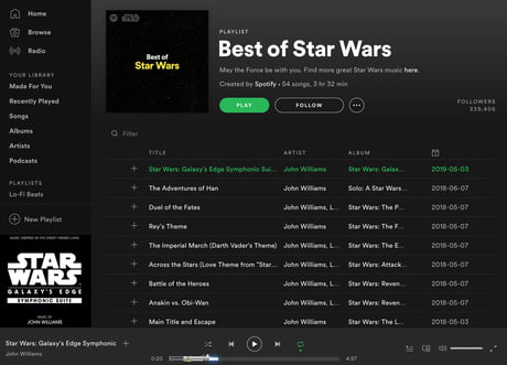 star wars spotify lightsaber