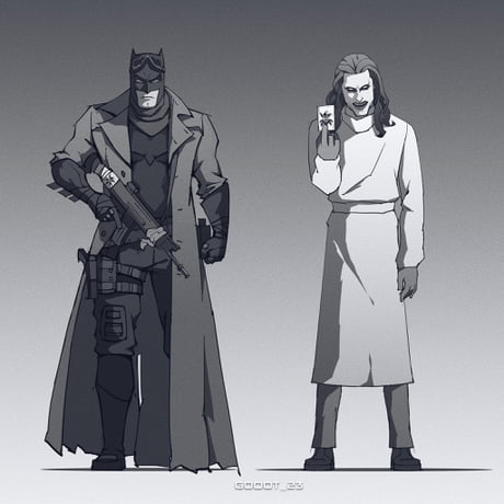 FANART: Knightmare Batman & Joker by Godot arts - 9GAG