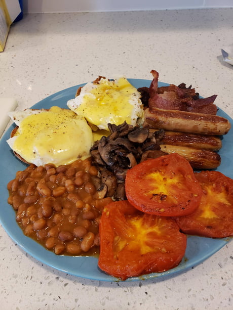 Full English Breakfast Homemade Hollandaise Grocer Didn T Have Black Pudding 9gag