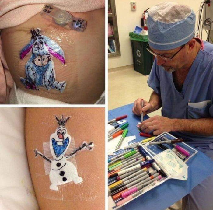 Pediatric surgeon Robert Perry leaves drawings to the children he operated on, so that the scar would not remain the last memory of the operation. He has already drawn over 10,000 drawings