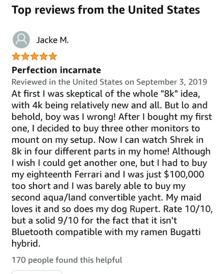 A Review From A Customer On An Hp 8k Monitor On Amazon 9gag