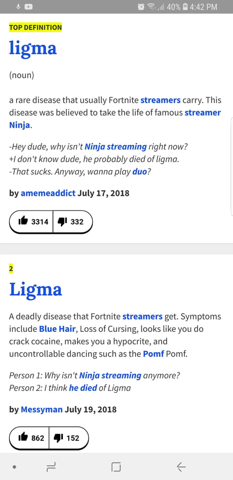 What is ligma 